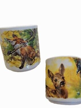 Vintage W. German Porcelain Mugs  Illustration By Seltmann Weiden
